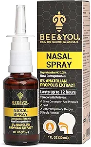 BEE and You Propolis Nasal Spray, 100% Pure Propolis Extract, Sinus & Congestion Relief, Natural Decongestant, Allergy Support, Nasal Moisturizing Spray | 1 fl oz