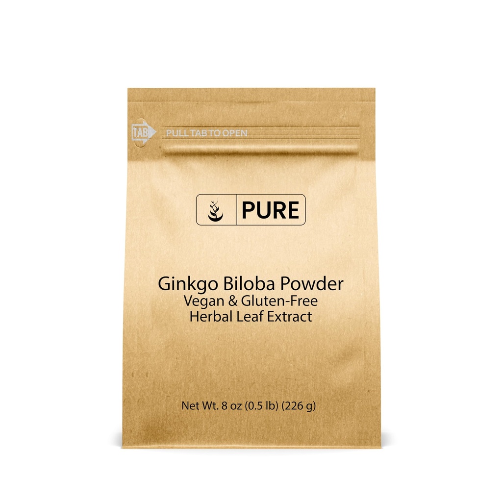 純粋な元の原料のGinkgoのBilobaの粉(8のoz)常に純粋、注入口か添加物、実験室は確認しました