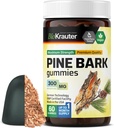BIO KRAUTER Pine Bark Extract Gummies - 300 mg Strength - 60 Vegan Chews - French Maritime Pine Bark Extract - Antioxidant Supplement - 95% Proanthocyanidins - Pectin-Based Formula