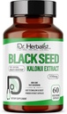 Dr. HERBALIST ブラックシードエキス350mg – 60 ビーガンカプセル | 10:1 抽出物 = 3,500mg 生黒シードパウダー | プレミアムニゲラサティバサプリメント | ハイティモキノン | ナチュラルウェルネスサポート