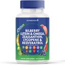 スーパーフードMDアイヘルスビタミンBilberry Lutein&Zeaxanthin Lycopene Resveratrol Grape Seed Extract Astaxanthin- AREDS 2 - アイビタミン - 60カプセル