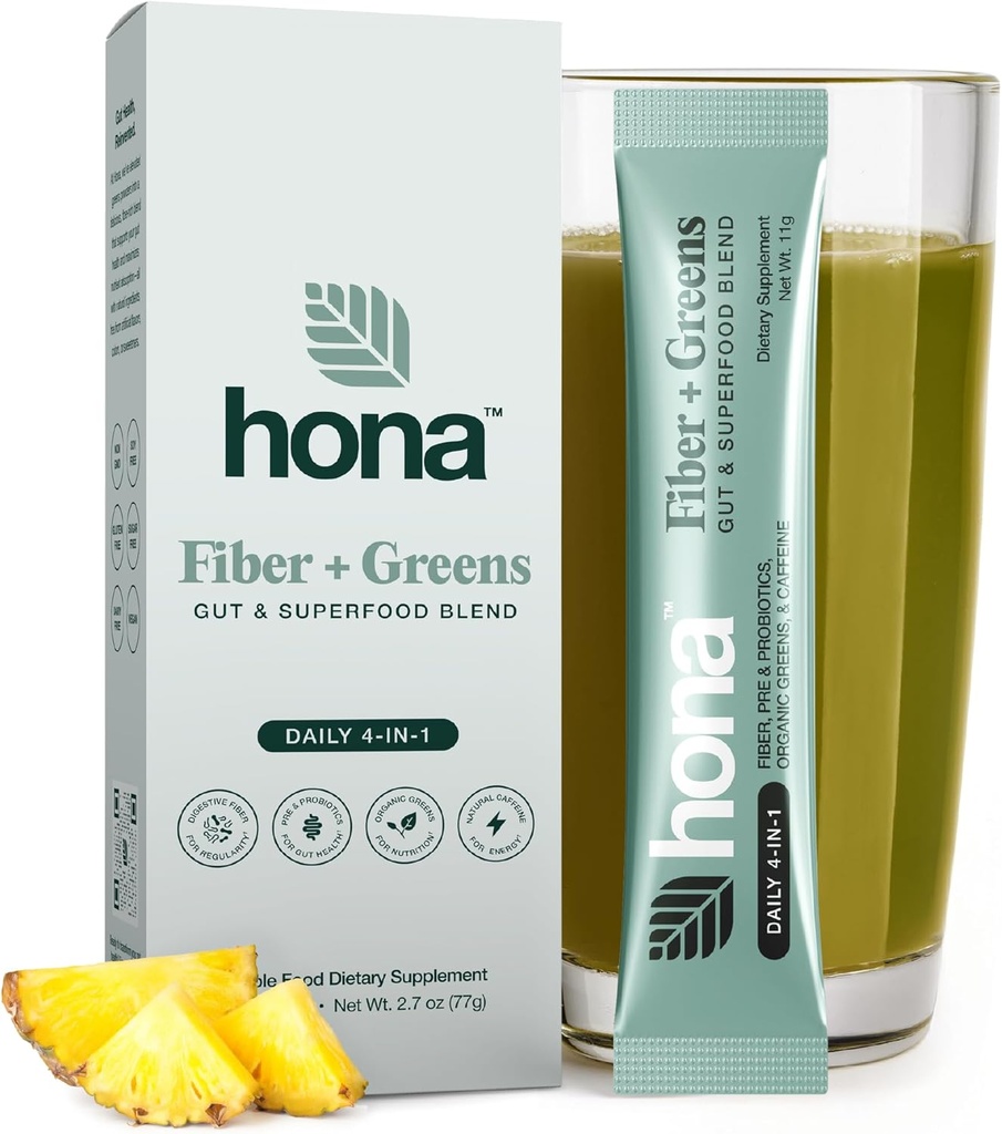 グット&スーパーフードブレンド、プレバイオティクス、プロバイオティクス、繊維&ナチュラルカフェイン、グルテンフリー、砂糖無料、乳製品無料、ビーガン、非GMOグリーンスーパーフードパウダー (7)