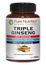 純栄養トリプルジンセン650mg | 120キャップ | 男性と女性のための複合体 | レッド、アメリカン、シベリア・ギンセンの非常に効果的な組み合わせ。 非GMO