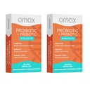 Omax3 プレバイオティクス ・ プロバイオティック 50 億 CFU + Chicory インリン, 10 緊張, ブロッキングを削減します。, 消化, SIBO, リーキー ・ ガット, 腟 pH, 酸性フィラス, 完全菜食主義者の, 乳液フリー, グルテンフリー, ブリスター パッケージ (2 パック)
