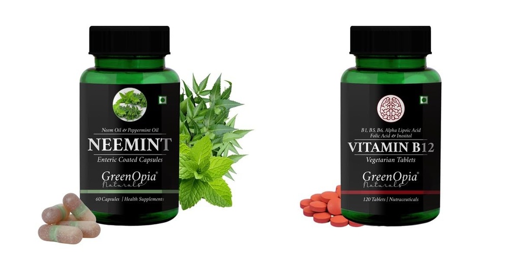 Neemint Oil Vitamin B12 Tablets Wellness Daily Vitality |60 CAPSULES
