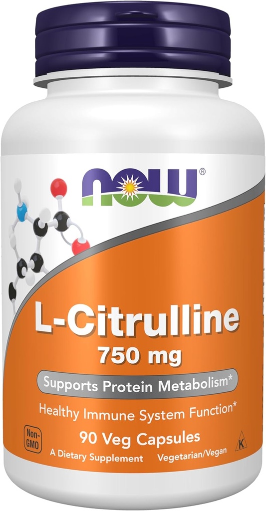 NOWの食糧補足、L-Citrulline 750のmgは、蛋白質のMetabolism*、アミノ酸、90のベジのカプセルを支えます