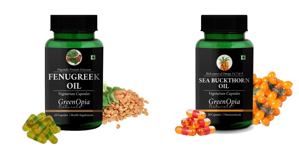 Fenugreek Oil Sea Buckthorn Wellness Daily Vitality |60 CAPSULES