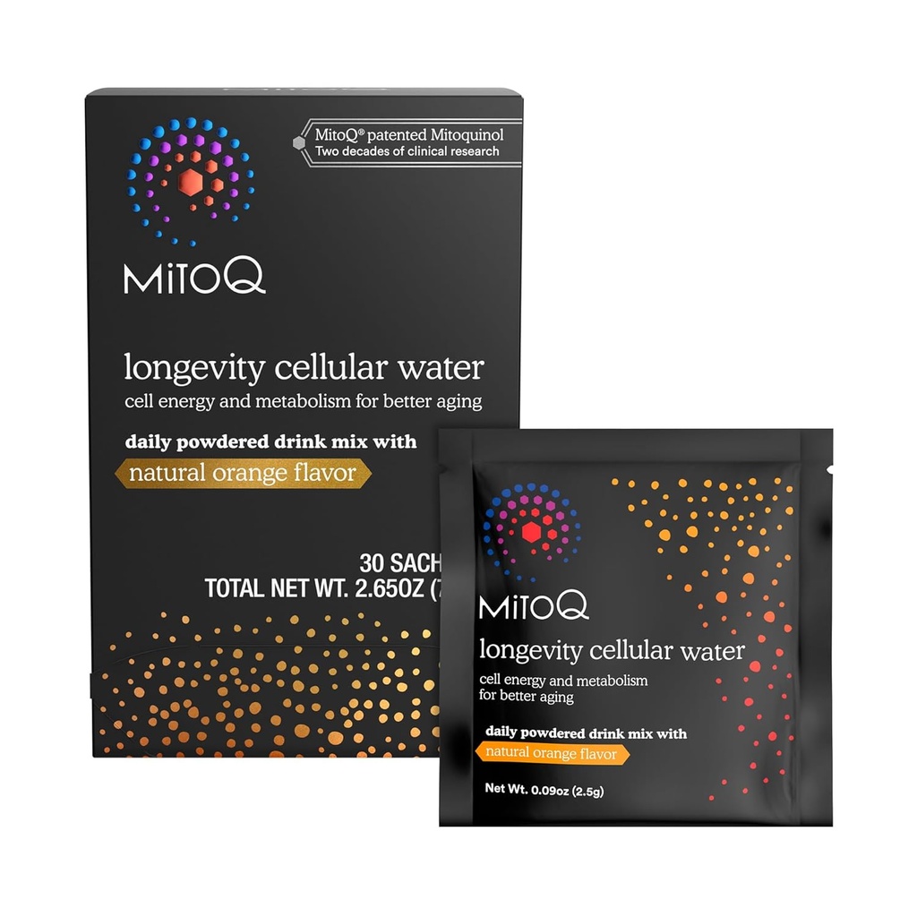 MitoQの長寿のセルラー水毎日は飲み物の組合せの自然なオレンジ味- Mitochondria-targeted 酸化防止剤-よりよい老化のための細胞エネルギーそして代謝(オレンジ、30のパケット)を粉にしました