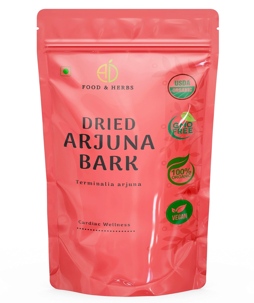 A D Food & Herbs Dried Arjuna Bark/Terminalia Arjuna/Arjun Ki Chaal (_ 20 Gms)