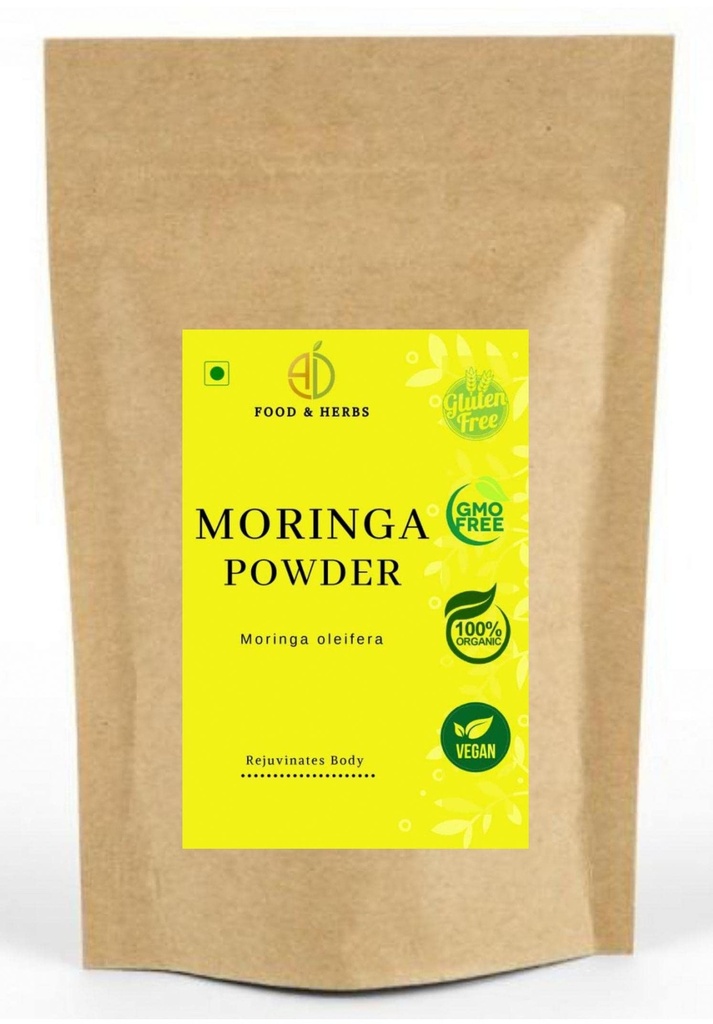 A D Food & Herbs Organic Moringa/Drumstick Plant/Moringa Oleifera Leaves Powder (250 Gms)