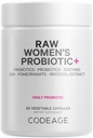 Codeage の未加工女性の Probiotic+ の補足 - 34 の Probiotic の緊張、100 の鋼片 CFUs の消化酵素、Prebiotic のブレンド、DIM の草のエキス、Phytonutrients - Non-GMO - 30 のカプセル