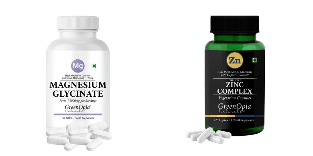 Magnesium Glycinate Forte Tablets Zinc Complex Wellness Daily Vitality |60 CAPSULES