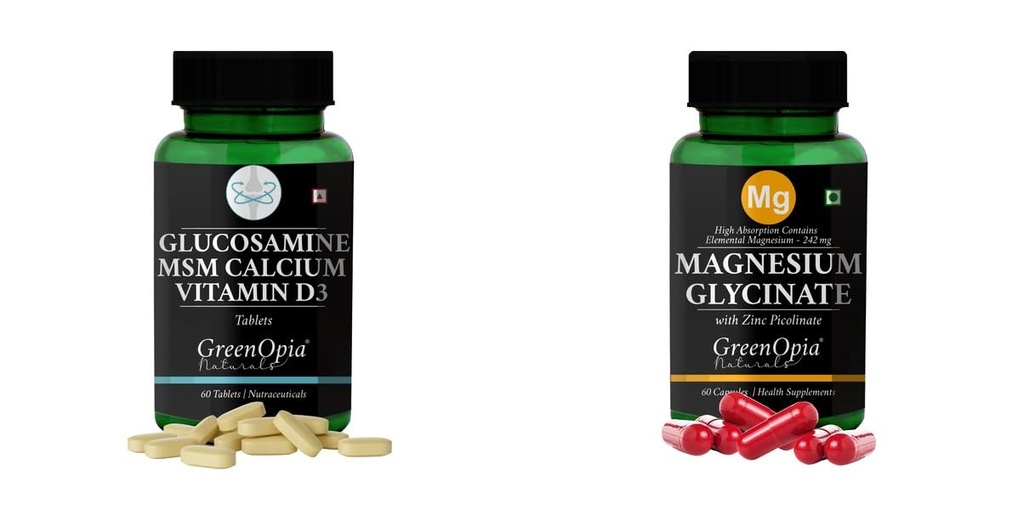 Glucosamine Msm Tablets Magnesium Glycinate Zinc Wellness Daily Vitality |60 CAPSULES