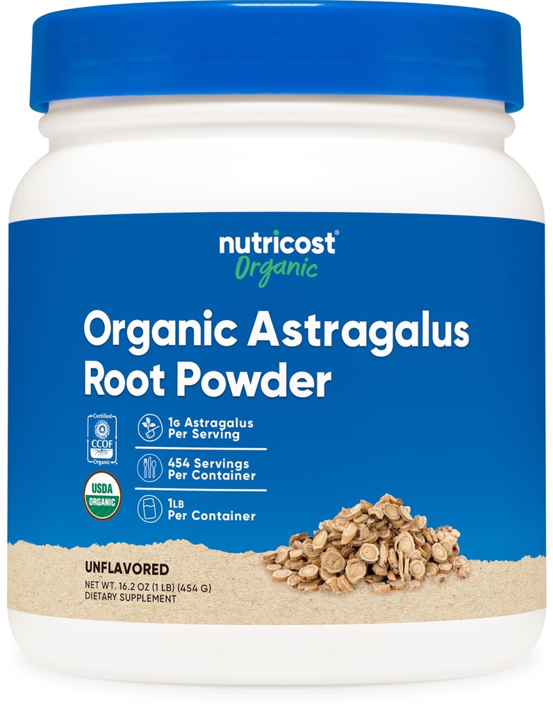 Nutricostオーガニックアストラガルスルートパウダー1LB - グルテンフリー、非GMO、ベジタリアン
