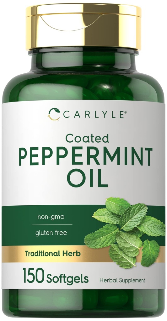 カーライルペパーミントオイルカプセル | 150 Softgels | ハーブサプリメント | 非GMO、グルテンフリー
