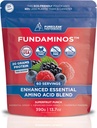 FundAminos EAA + BCAA Amino Acid Powder | Organic, Vegan, Plant-Based | Complete Essential Aminos for Everyday Nutrition | Optimized Protein Utilization | Refreshing Superfruits Blend - 60 Servings
