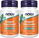 NOWは3mg Albionの銅と、銅のGlycinateを補います、構造健康を促進します*、120のタブレット、軽い灰色、タン(2のパック)