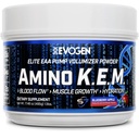Evogen Amino K.E.M. - EAA&BCAAパウダーポンプ 加水器 | BCAAs アミノ酸サプリメント 血流、筋肉の成長、水和 | ブルーベリーアップル | 30 サービング