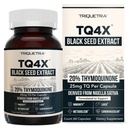 20% Thymoquinoneの黒い種のオイルのエキスのカプセル- TQ-Advanced 4X®:有効なThymoquinoneの集中利用できる- 60:1 Nigella Sativa、未加工形態、ビーガン、ガラス ビン(60のカプセル)からのコンセントレート