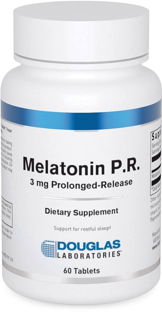 Douglas の実験室の Melatonin によって延長される解放 - 3 つの mg Melatonin - 睡眠サポート補足 - ホルモンのバランス、弛緩、酸化防止剤及び免疫システムのため* - 60 のタブレット