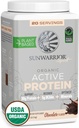Sunwarrior Organic Plant based Protein Powder | BCAA Amino Acids Plus Recovery Minerals & Botanicals | Non-GMO Soy Dairy & Gluten Free(チョコレート、20人前)