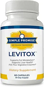 Levitox - Milk Thistle Liver Detox Supplement with Dandelion Root and Artichoke Extract - Supports Liver Health, Metabolism and Digestion - 60 Capsules