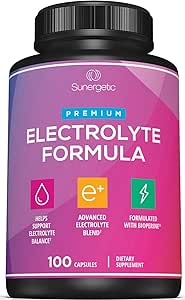 Premium Electrolyte Capsules – Support for Keto, Low Carb, Rehydration & Recovery - Electrolyte Replacement Tablets – Includes Electrolyte Salts, Magnesium, Sodium, Potassium – 100 Capsules