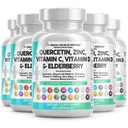 きれいなNutraceuticalsのケルセチン亜鉛ビタミンCのビタミンDのBromelainのエルダーベリー-アルテミシン、海の苔、Echinaceaのアレルギーの救助(60の計算)が付いている肺の免疫サポート補足の大人