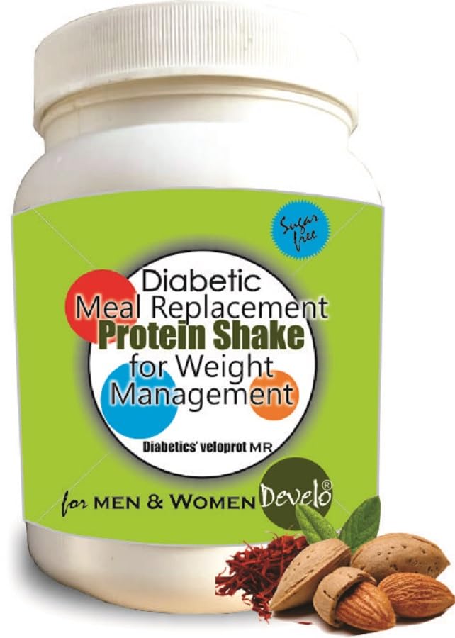 Develo Diabetic protein powder Sugar Free For Diabetes Care in Weight & flab loss – 1kg Kesar Badam Flavour