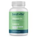 BESTVITEのビタミンD 2000 IU (240のカプセル) - ステアライズなし - 非GMO -グルテンフリー