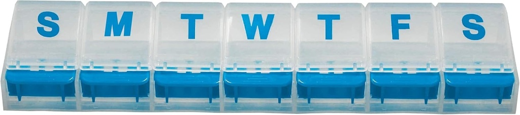 リハビリテーションの利点 毎週の丸薬のオルガナイザー–大きいコンパートメントが付いている7日押しボタンの丸薬箱、薬およびビタミンのための容易な開いた設計。 旅行&日帰り利用