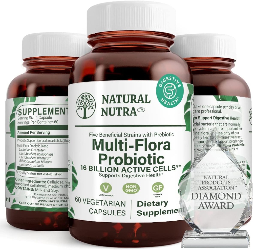 女性および人の自然なNutraの最終的なFloraのプロバイオティックは消化を改善し、全面的な健康に寄与し、免疫システム、Lactobacillus、Acdophilus、60のカプセルが付いている多緊張を促進します