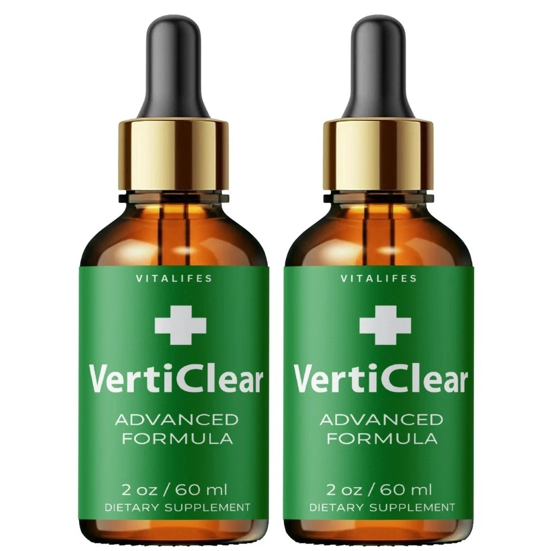 (2 Pack) VertiClear Ear Drops Natural Verti Clear Hearing Supplement 60 Serves