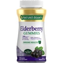 Nature's Bounty Elderberry Gummies、栄養補助食品、免疫健康をサポートし、ビタミンA、C、D、E、亜鉛、100mg、120ガミーが含まれています