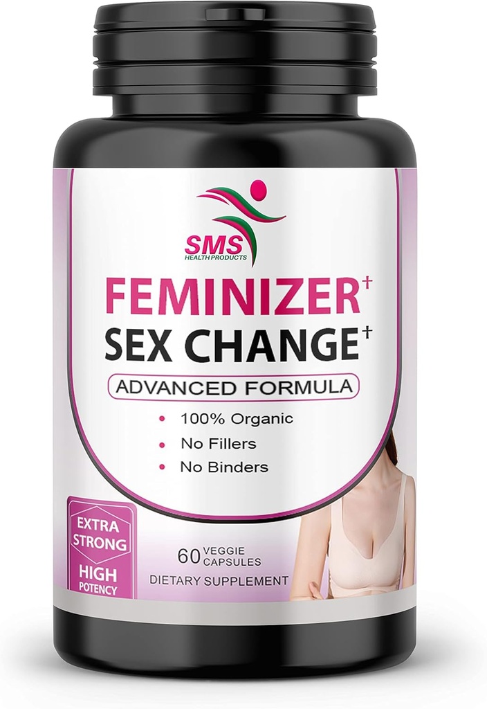 Feminizer Sex Change Capsules Pueraria Mirifica Potent Estrogen Hormone Complex for Trans Women - Breasts Booty Hair Skin Nails - Transgender Ladyboy Queer LGBT