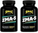 SNAC ZMA-5睡眠補助食品, 筋肉の回復を促進します。 & 成長, 免疫サポート, & 亜鉛と回復睡眠, マグネシウム & 5-HTP, ポストワークアウト, ベッドZMAサプリメントの前に 180 カウント (2パック)