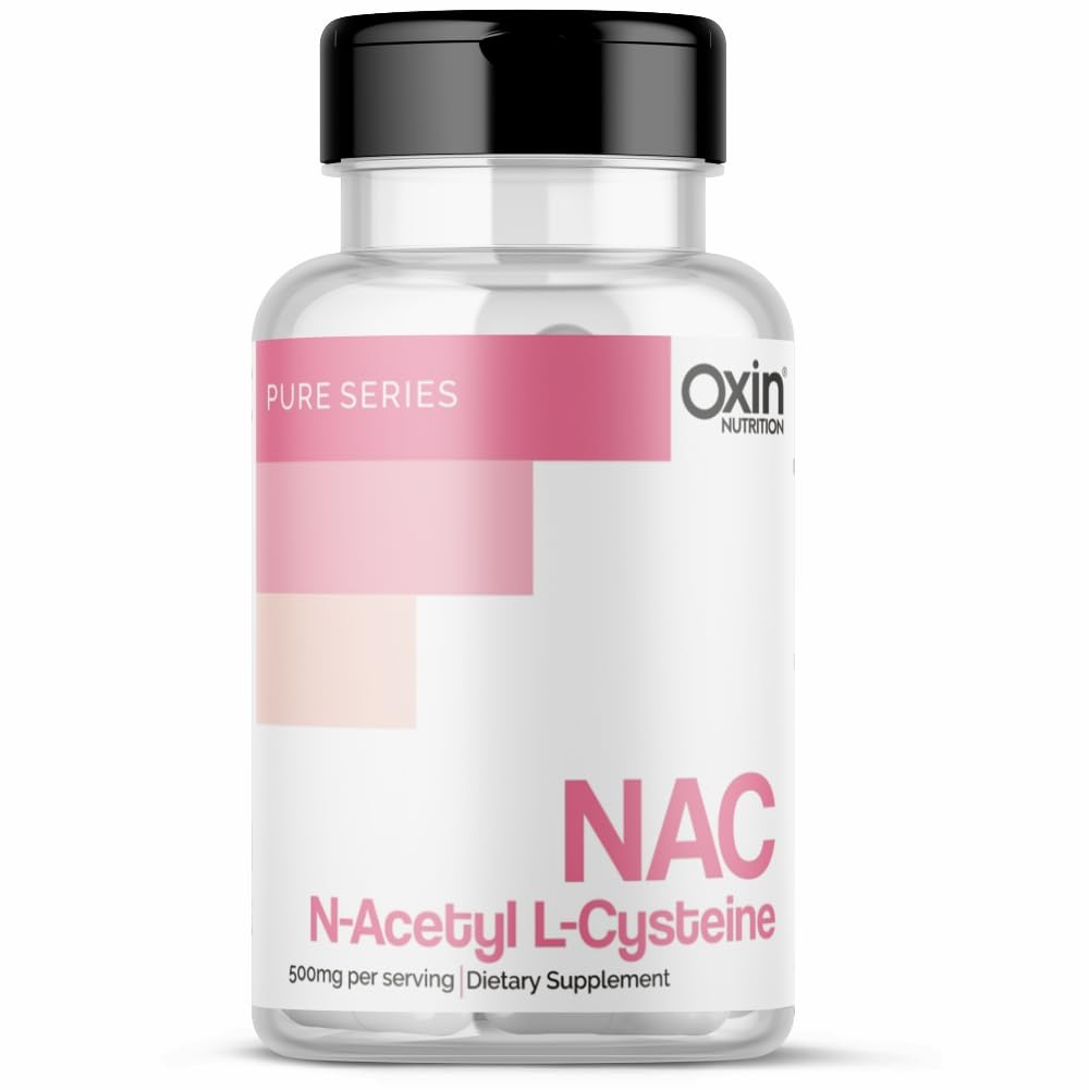 Oxin Nutrition NAC N-Acetyl L-Cysteine - Non GMO - Gluten Free Lungs Respiratory Support (30 Capsules)