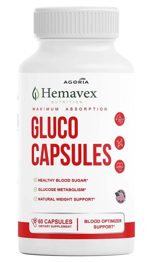 (1 Pack) Hemavex Gluco Capsules, Blood Support Maximum Absorption Pills