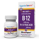 優秀な源無しショット ビタミンB-12 Cyanocobalamin 1000のmcg、B-6の葉酸400のmcg -サポート 脳及び中心の健康-エイドの自然なエネルギー レベル- 100のSublingualの分解のタブレット