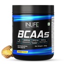 INLIFE BCAA Powder Supplement with Glutamine, Citrulline DL Malate, Vitamin B6 & Electrolytes | Amino Acids for Pre Post Intra Workout Drinks | Men & Women (Pineapple, 250g)