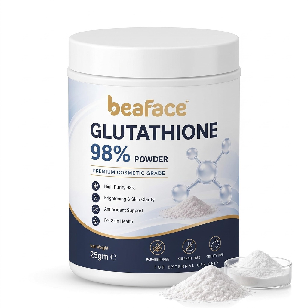 98% Pure L-Glutathione Powder (25g) | Premium Cosmetic Grade Reduced Glutathione for DIY Face Serums, Creams & Masks | Skin Brightening, Radiance & Antioxidant Support | Paraben & Sulphate Free