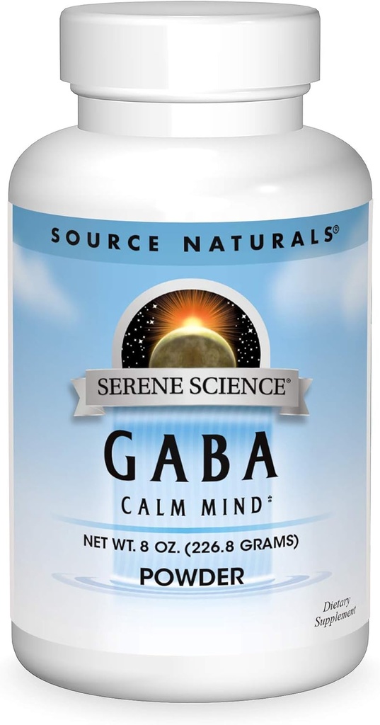源のNaturalsのSereneの科学GABA、750のmg - 8のozの粉