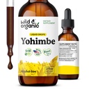 野生 & 男性と女性のための有機ヨヒンベサプリメント - 5 mg Yohimbine液体エキスドロップ - Pausinystalia Yohimbeバークチン - ビーガン, アルコールフリー - 2 fl oz