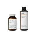 AlgaeCalの束-すべての自然なカルシウム補足VIT D3及びK2、マグネシウム、ほう素およびトレースの鉱物及びEPA DHAのクルクミン、アスタキサンチンが付いている三重力のオメガ3の魚油の自然な液体の乳剤