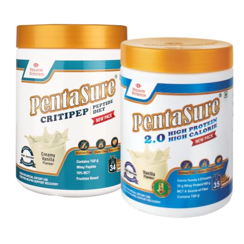 PentaSure Critipep & PentaSure 2.O High Protein High Calorie | Vanilla-400g