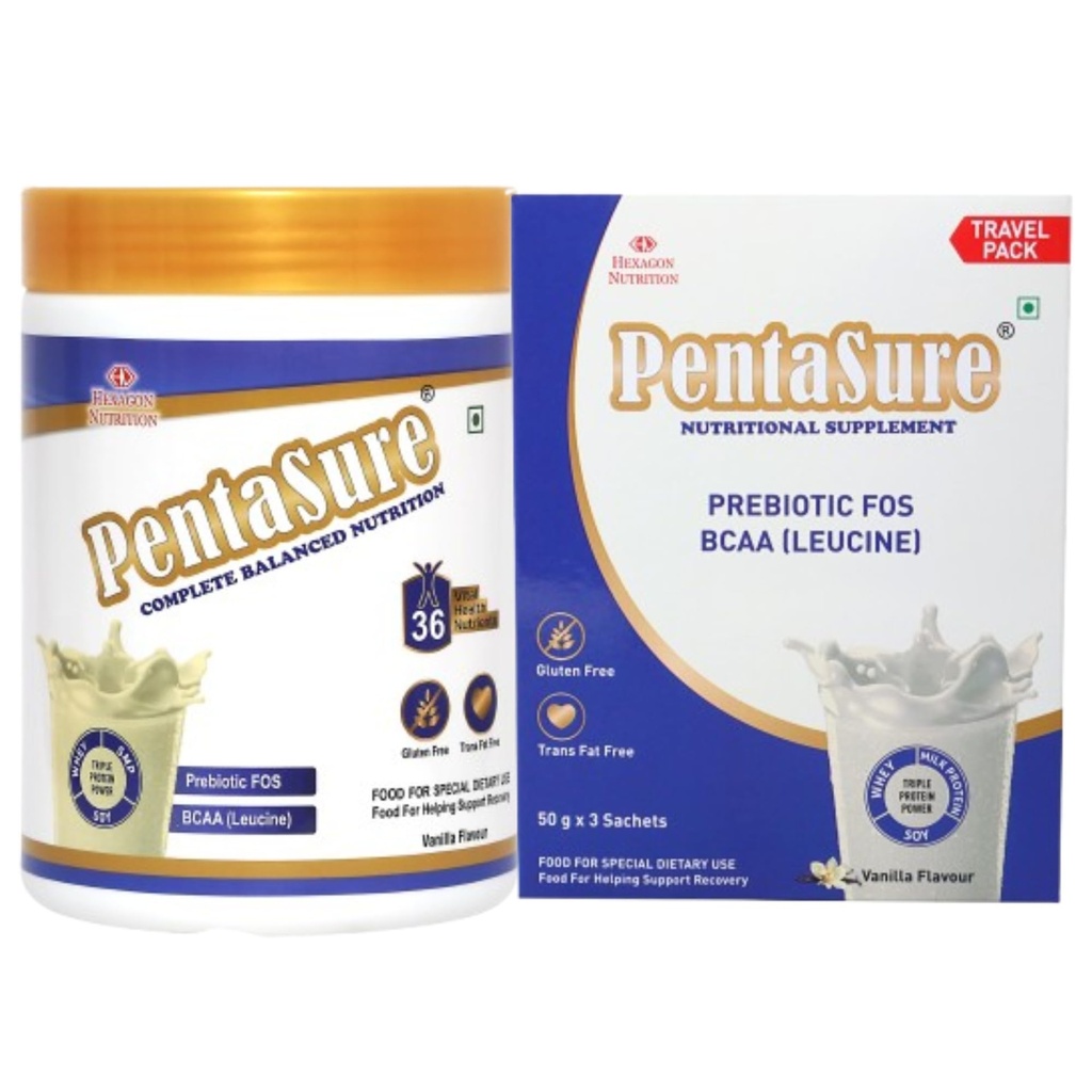 PentaSure Daily Nutrition Vanilla - 400g with Travel Pack (150g)
