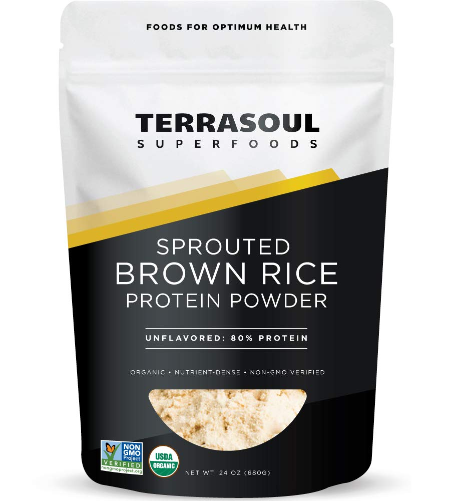 Terrasoul Superfoodsオーガニックスプルートブラウンライスプロテインパウダー、1.5ポンド