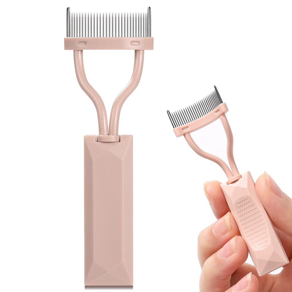 まつげの櫛の分離器、アークはカバー、目の化粧品のブラシ用具(露出されたピンク)が付いているラムの構造のマスカラの櫛のアプリケーターを設計しました
