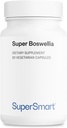 Supersmart Super Boswellia Extract 100mg per Day (Patented & High Strength) - ApresFlex Boswellia Serrata Supplement - 20% AKBA | Non-GMO & Gluten Free - 60 Vegetarian Capsules