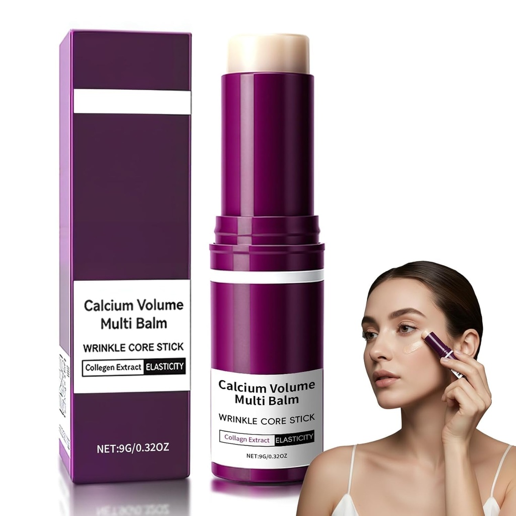 Calcium Volume Multi Balm Wrinkle Core Stick with Collagen Extract, Anti Fine Lines, Dark Circles, 9g